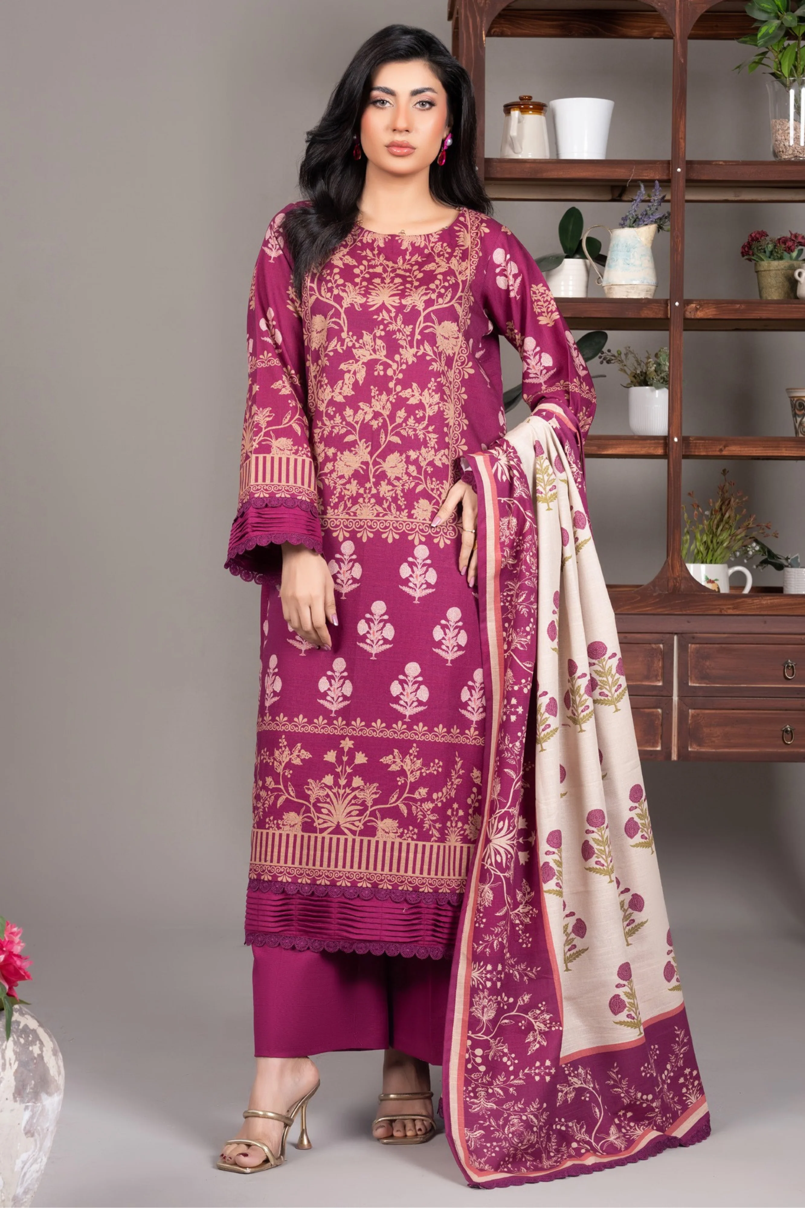Abrish Exclusive Morroco Khaddar 3PC - Image 2