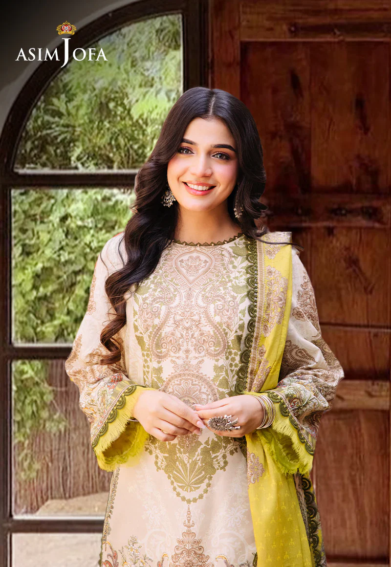 Asim Jofa Digital Printed Khaddar 3PC - Image 3