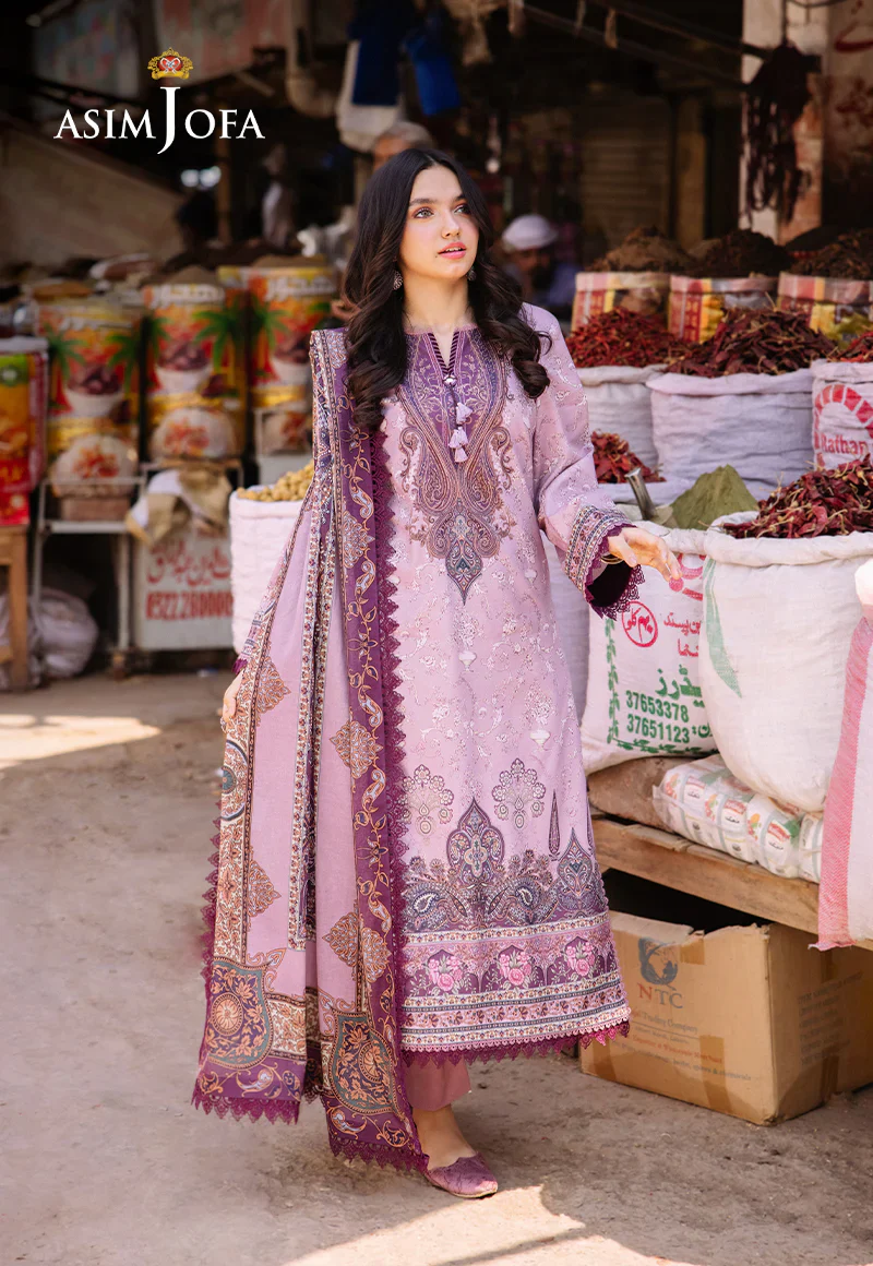 Asim Jofa Digital Printed Khaddar 3PC - Image 3