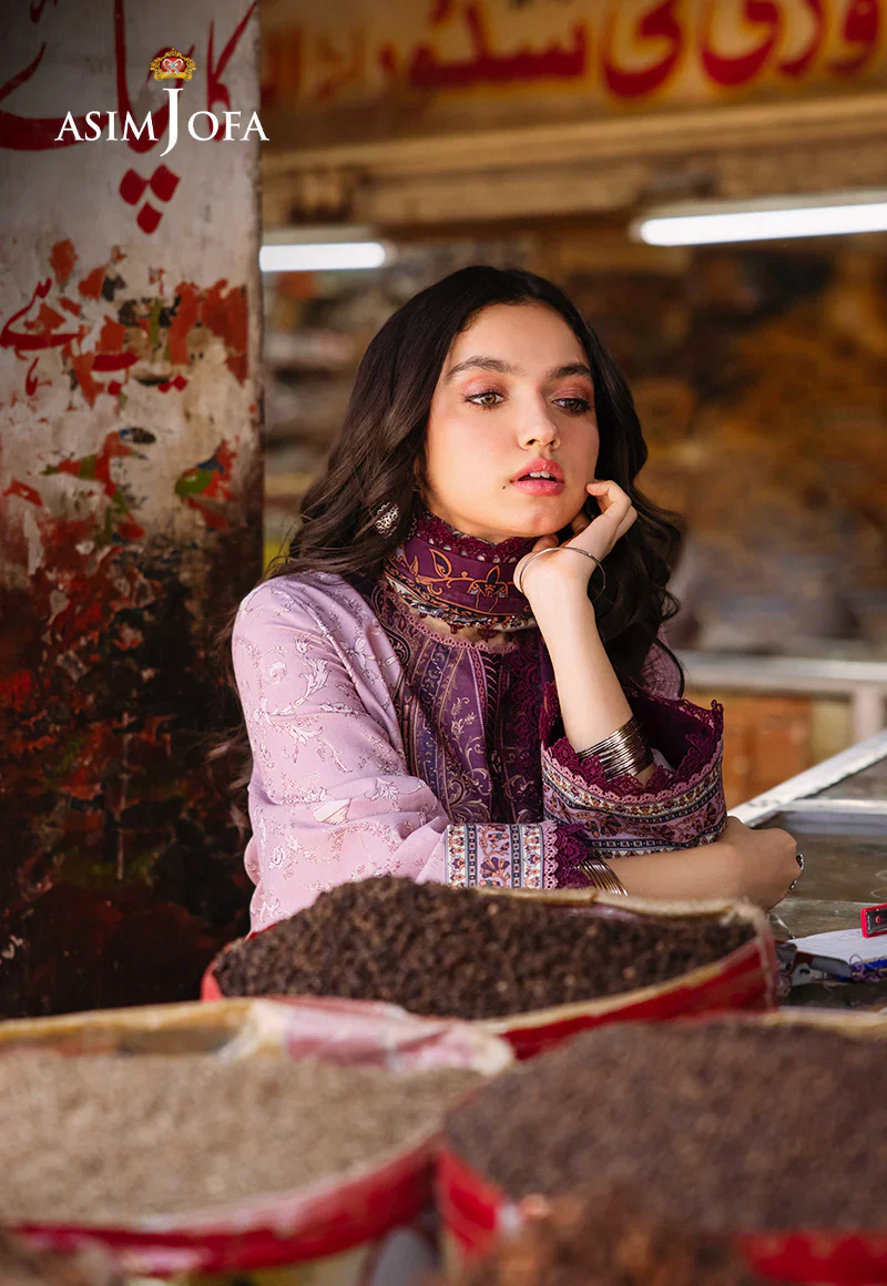 Asim Jofa Digital Printed Khaddar 3PC - Image 5