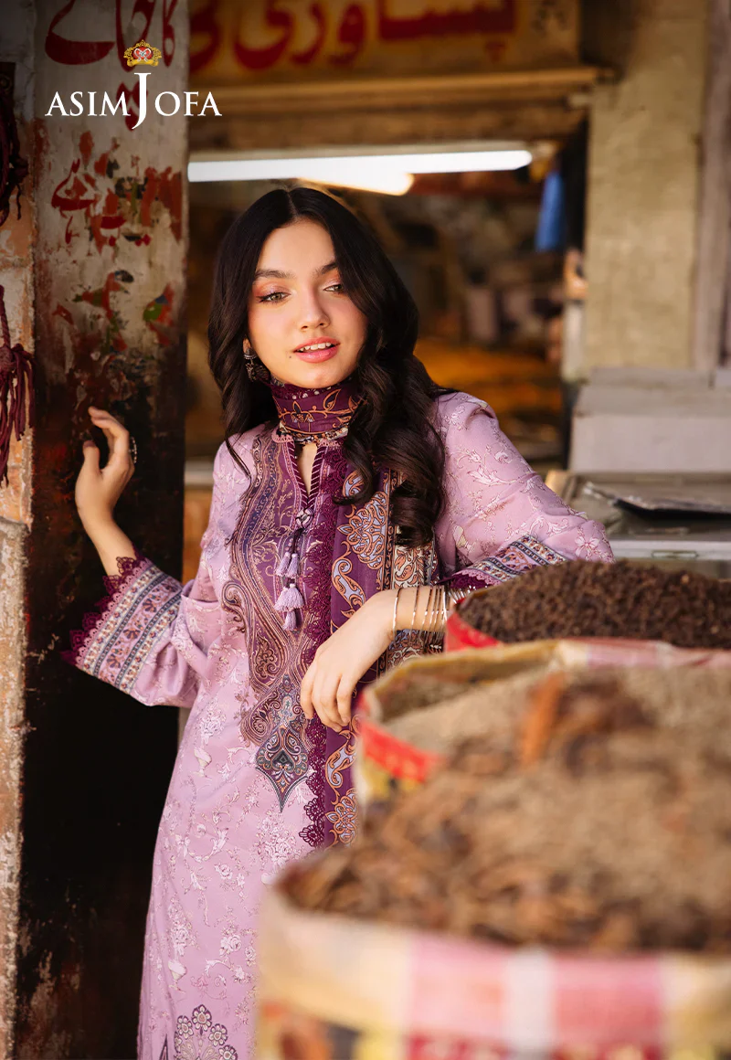 Asim Jofa Digital Printed Khaddar 3PC - Image 7