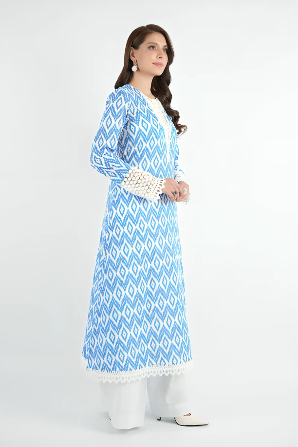 Bareeza Printed Khaddar 3PC - Image 2