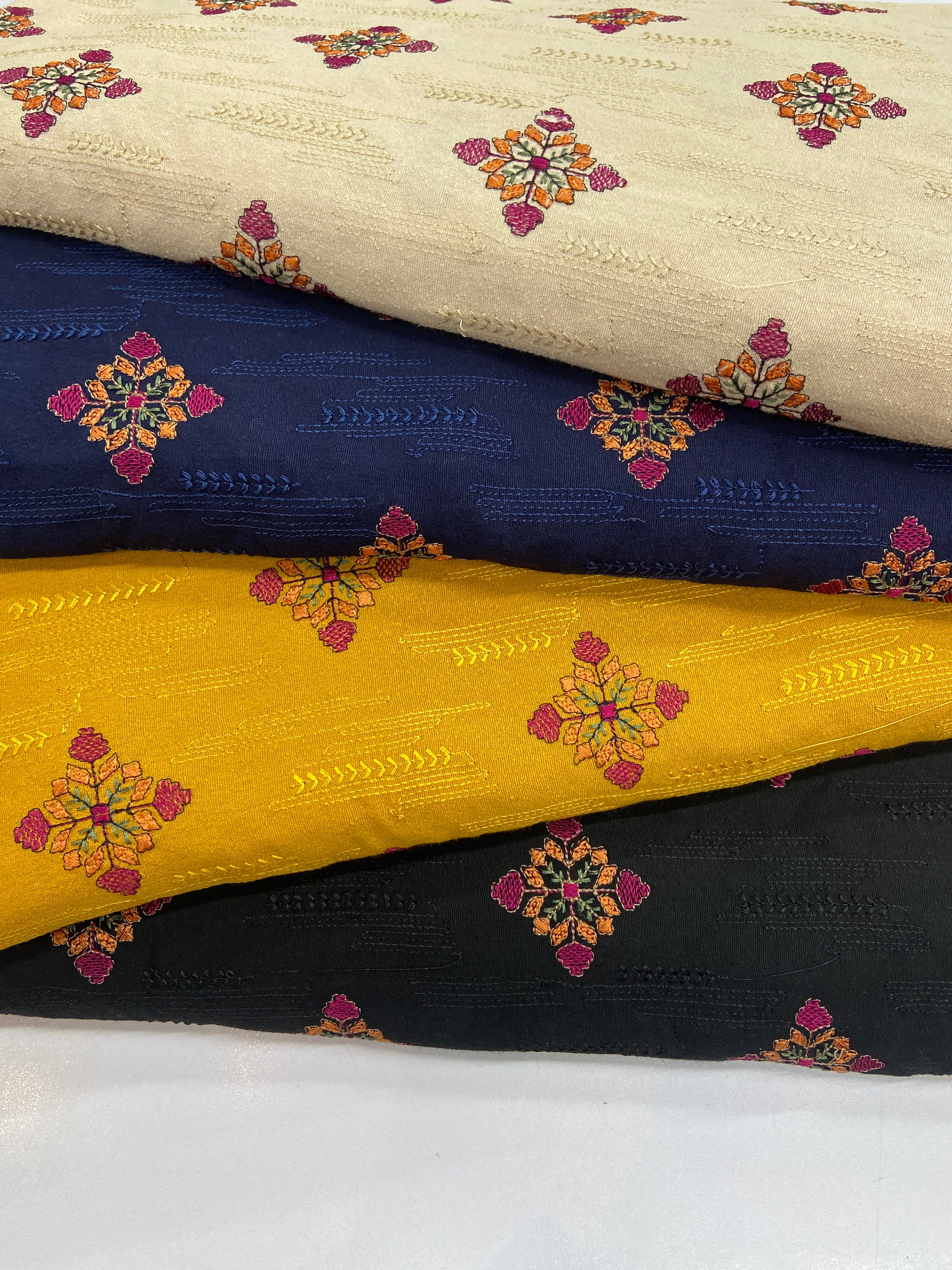 Pack of 4 – Bareeze Style Embroidered Karandi Fabric 2-PC