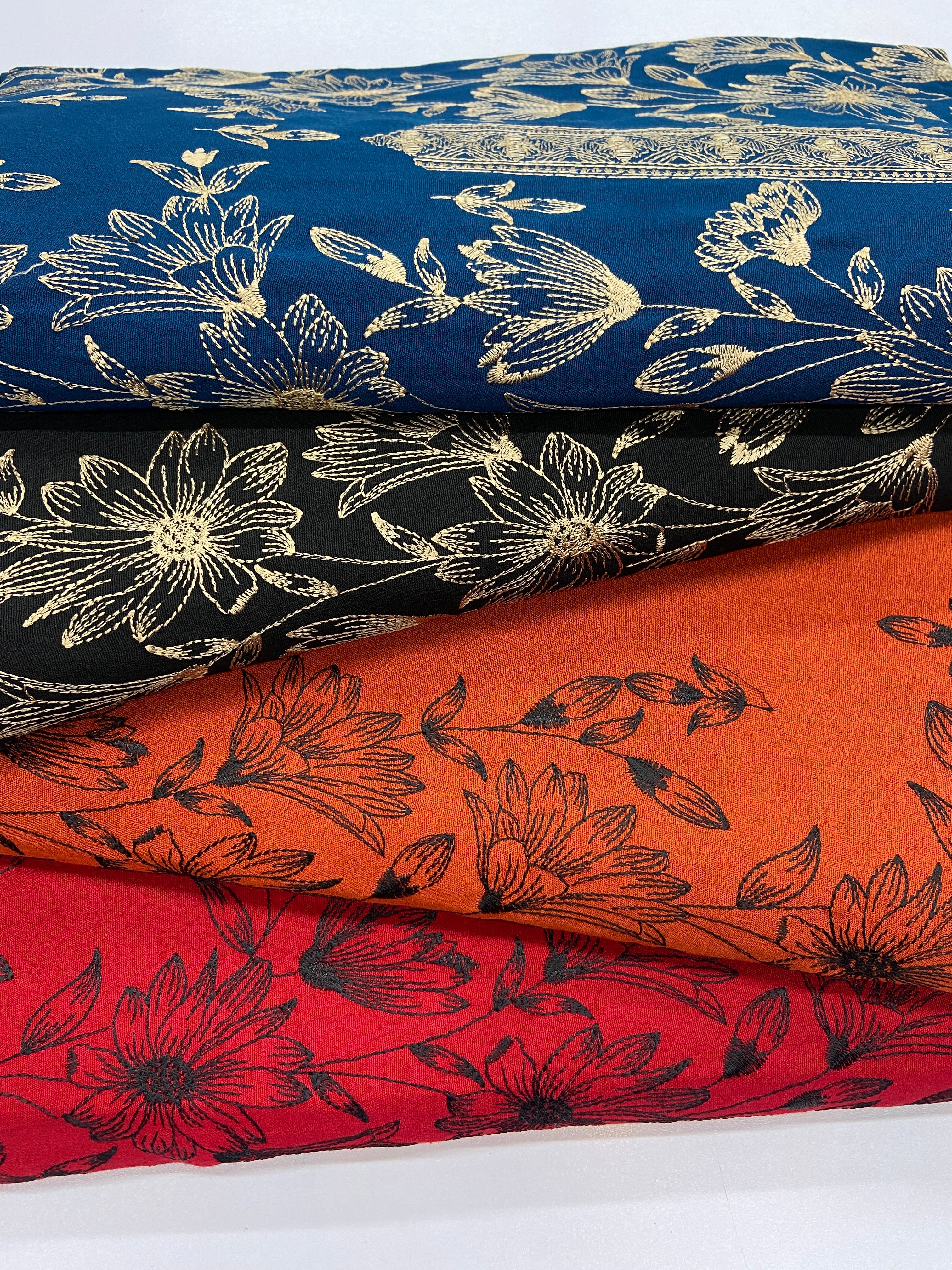 Pack of 4 – Bareeze Style Embroidered Karandi Fabric 2-PC