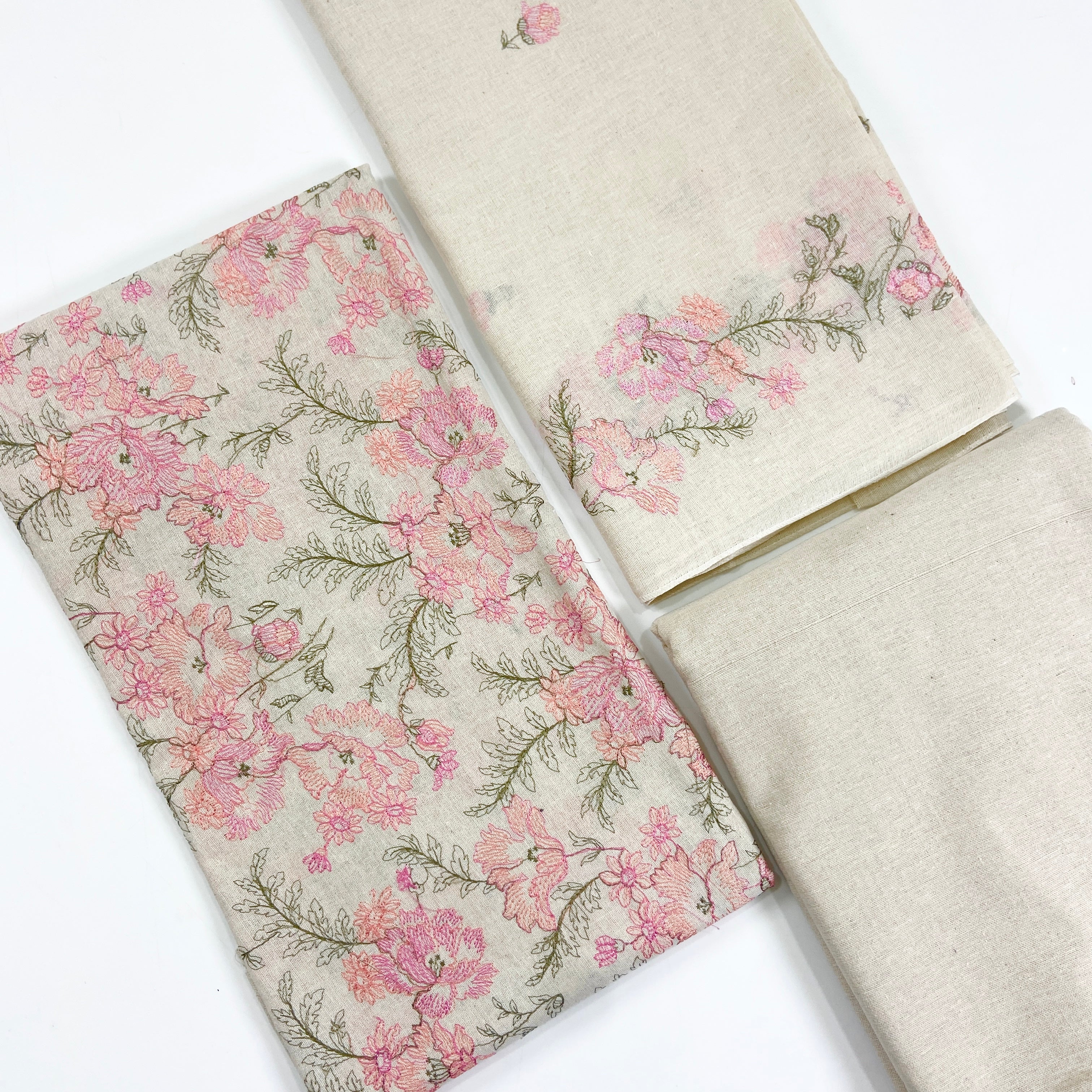Bareeze White Embroidered Khaddar 3PC - Image 3
