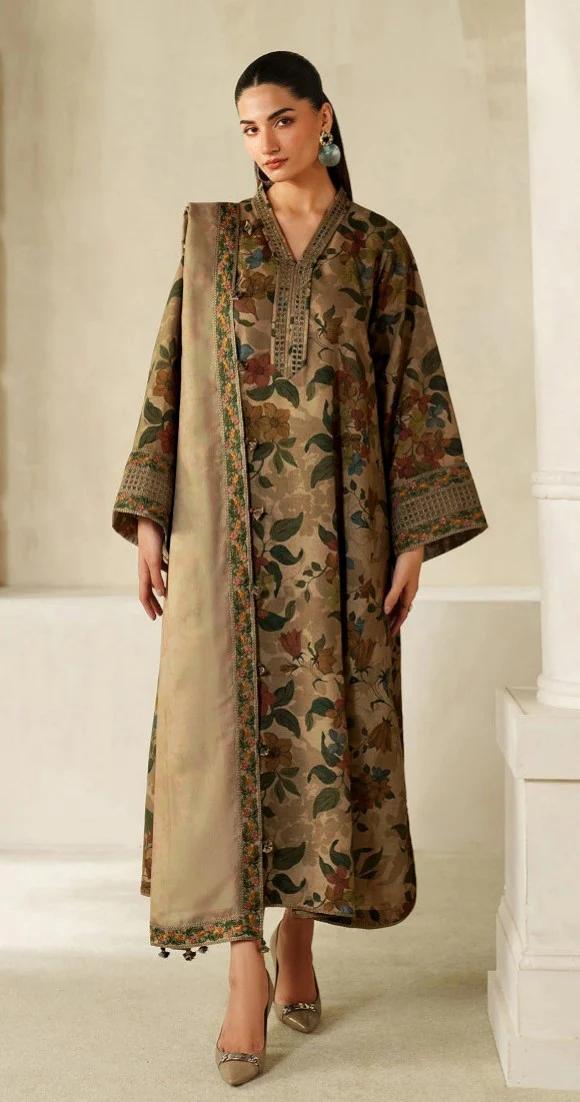 Baroque Embroiderd & Digital Printed Lawn 3PC - Image 4