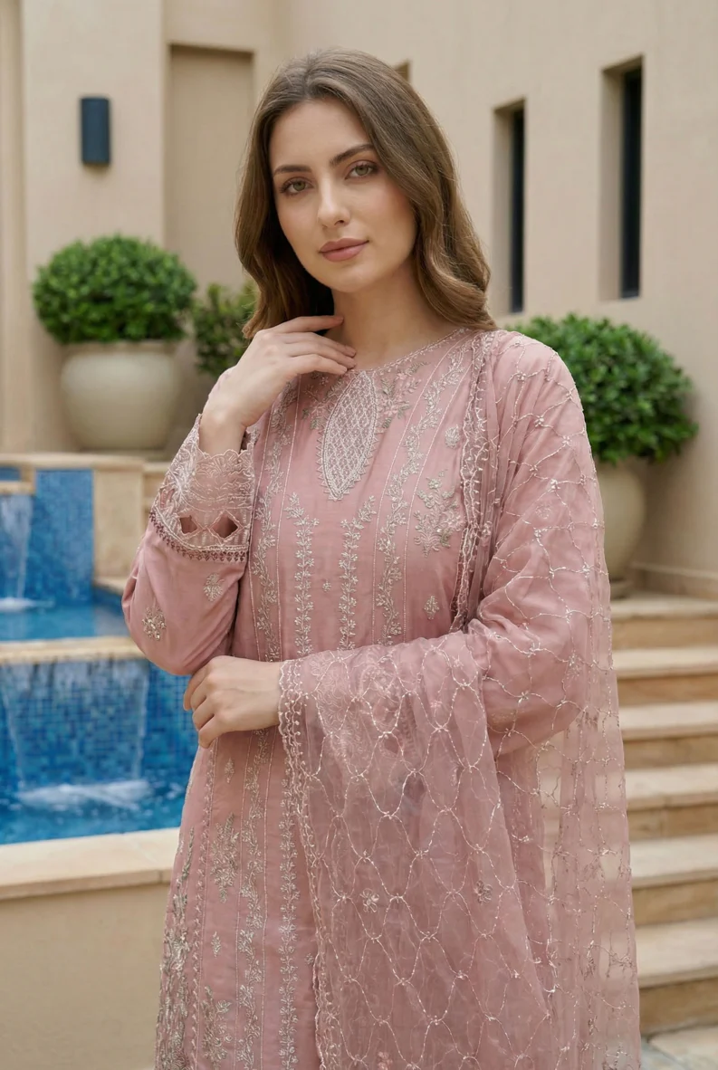 Bin Saeed Premium Embroidered Lawn 3PC - Image 4