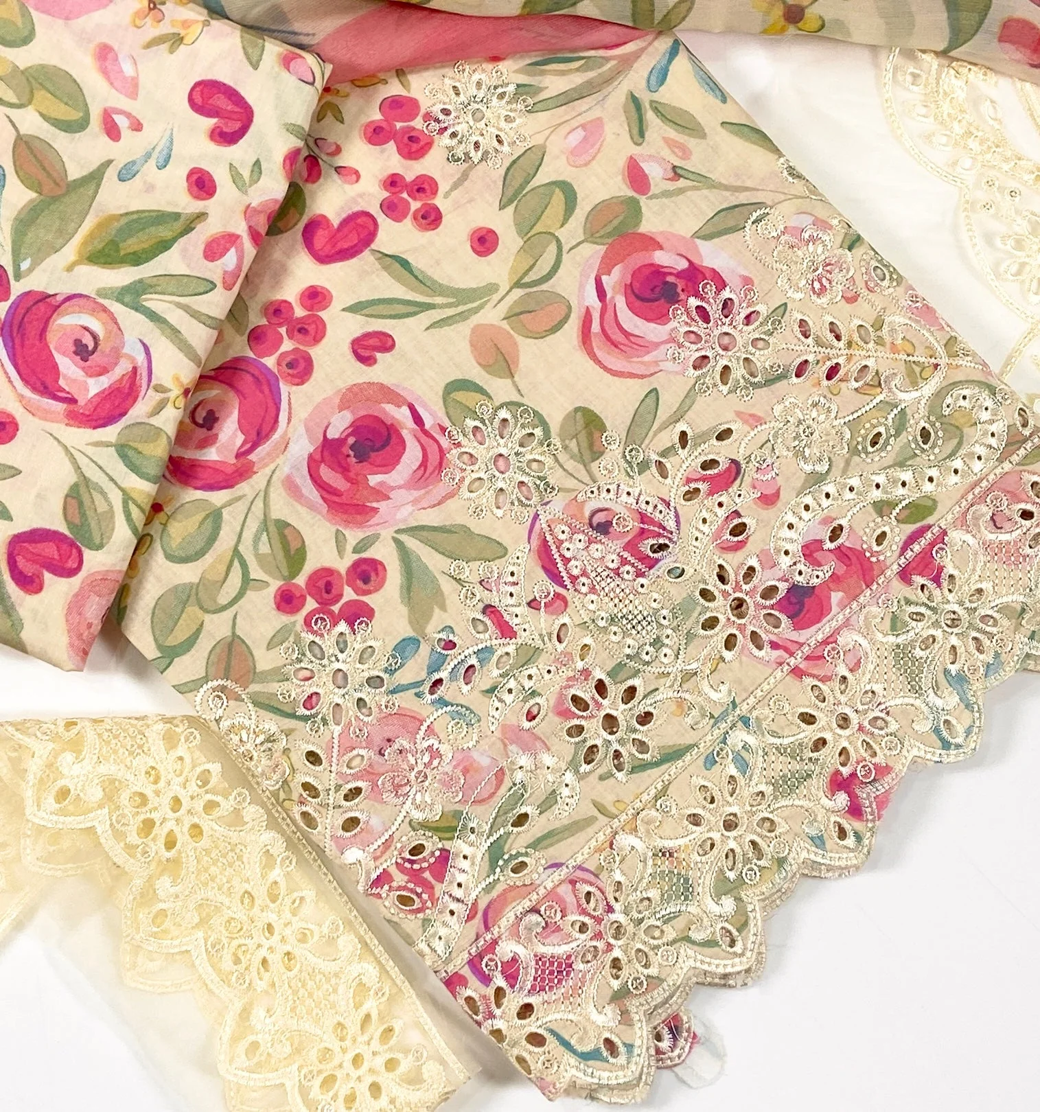 Crimson Emb Luxury Lawn-3PC - Image 2