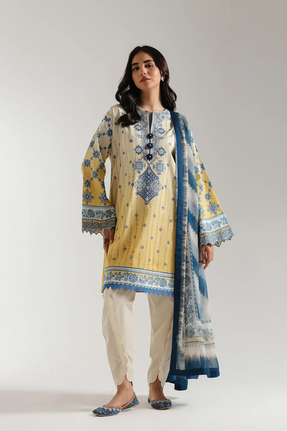 Ethnic Digital Printed Lawn 3PC
