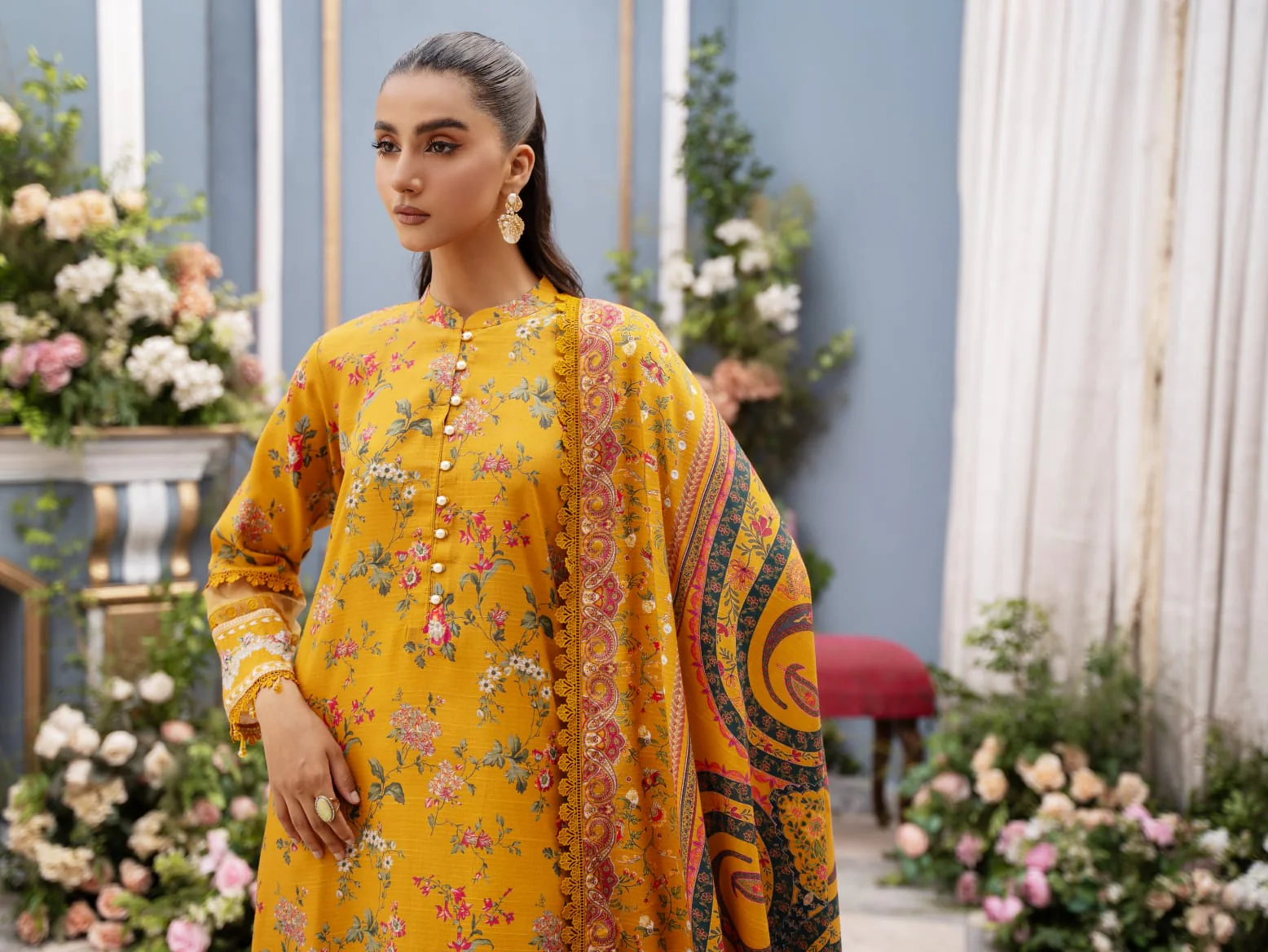 Mausummery Digital Printed Linen 3PC - Image 3