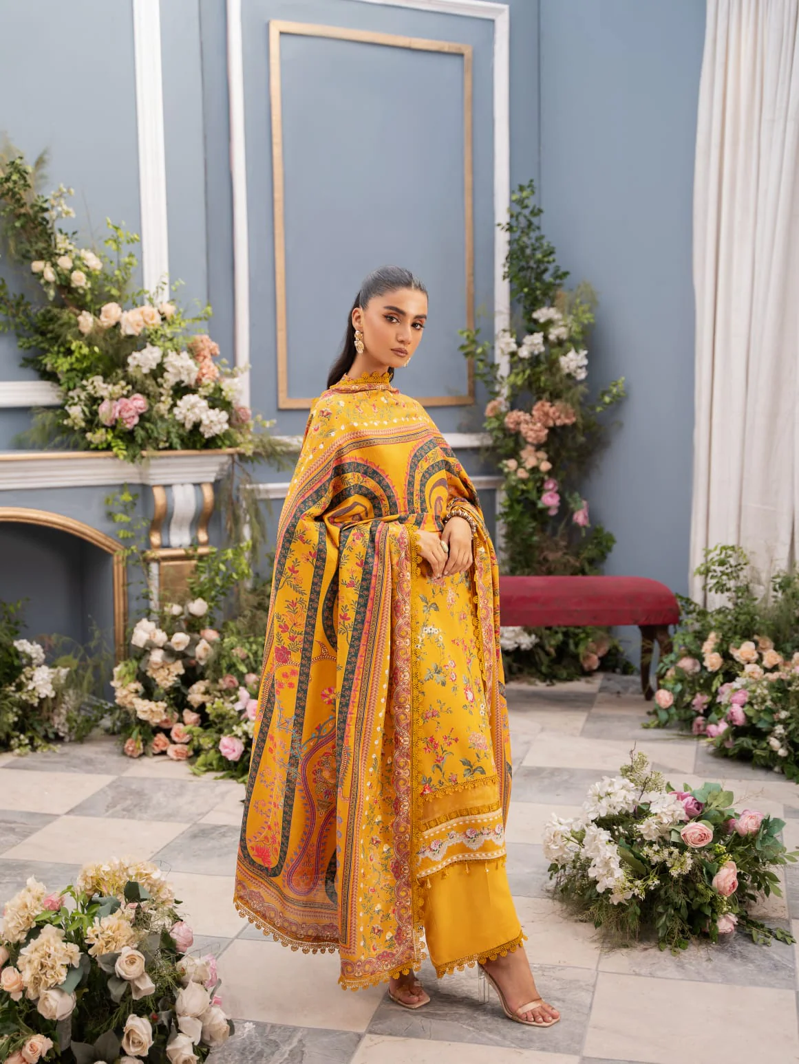 Mausummery Digital Printed Linen 3PC - Image 4