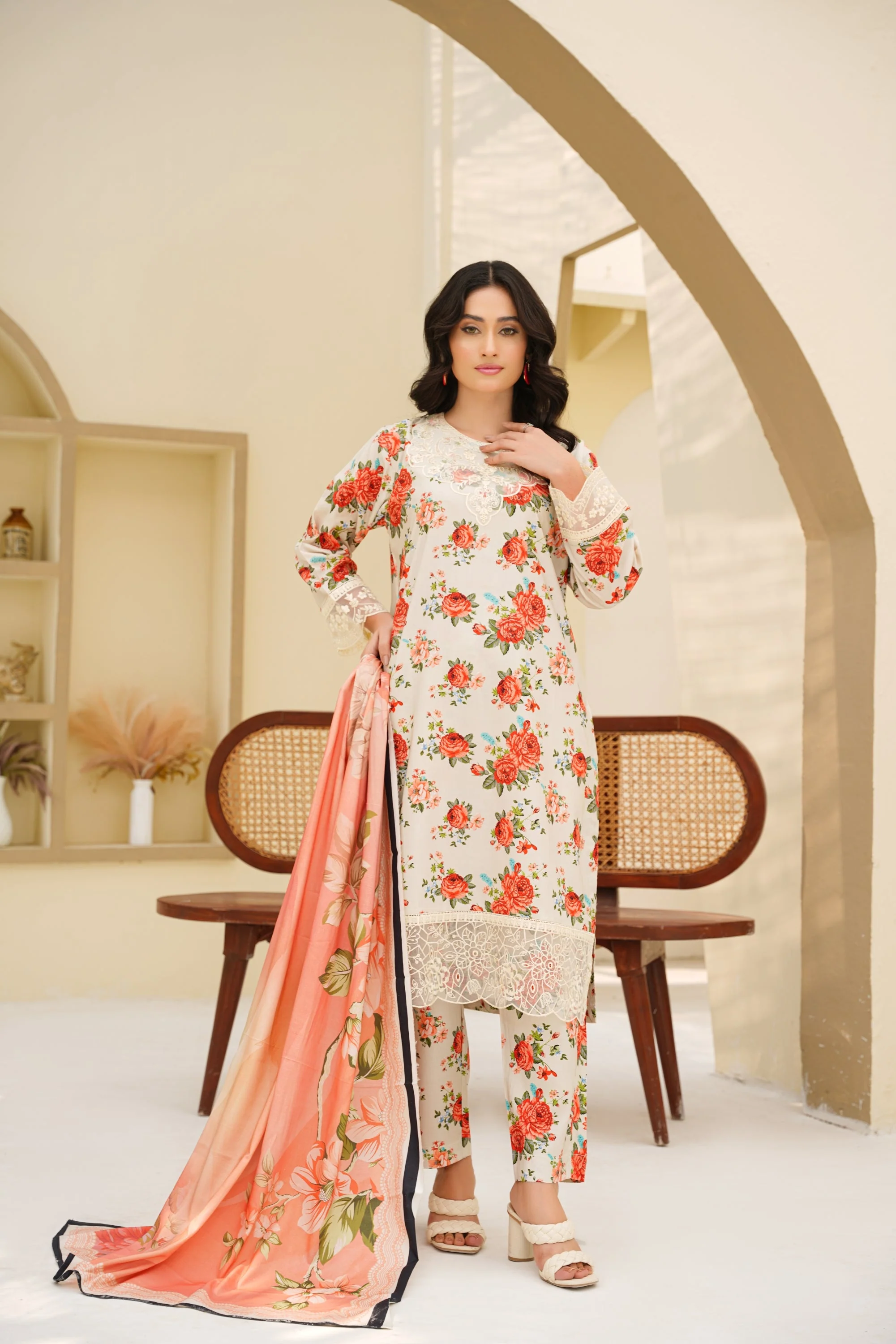 Mirari | Embroidered | Linen-3PC