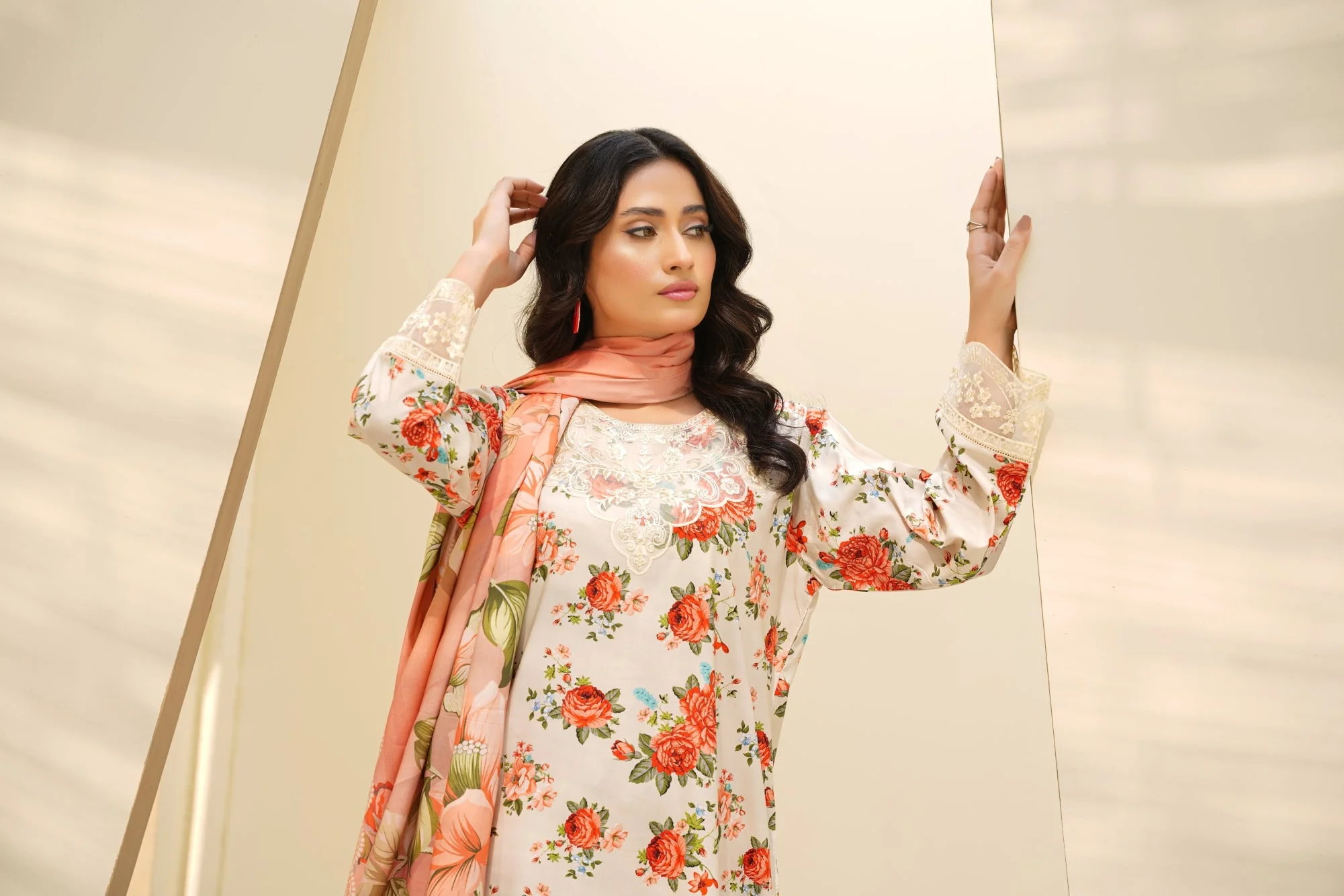 Mirari | Embroidered | Linen-3PC - Image 7