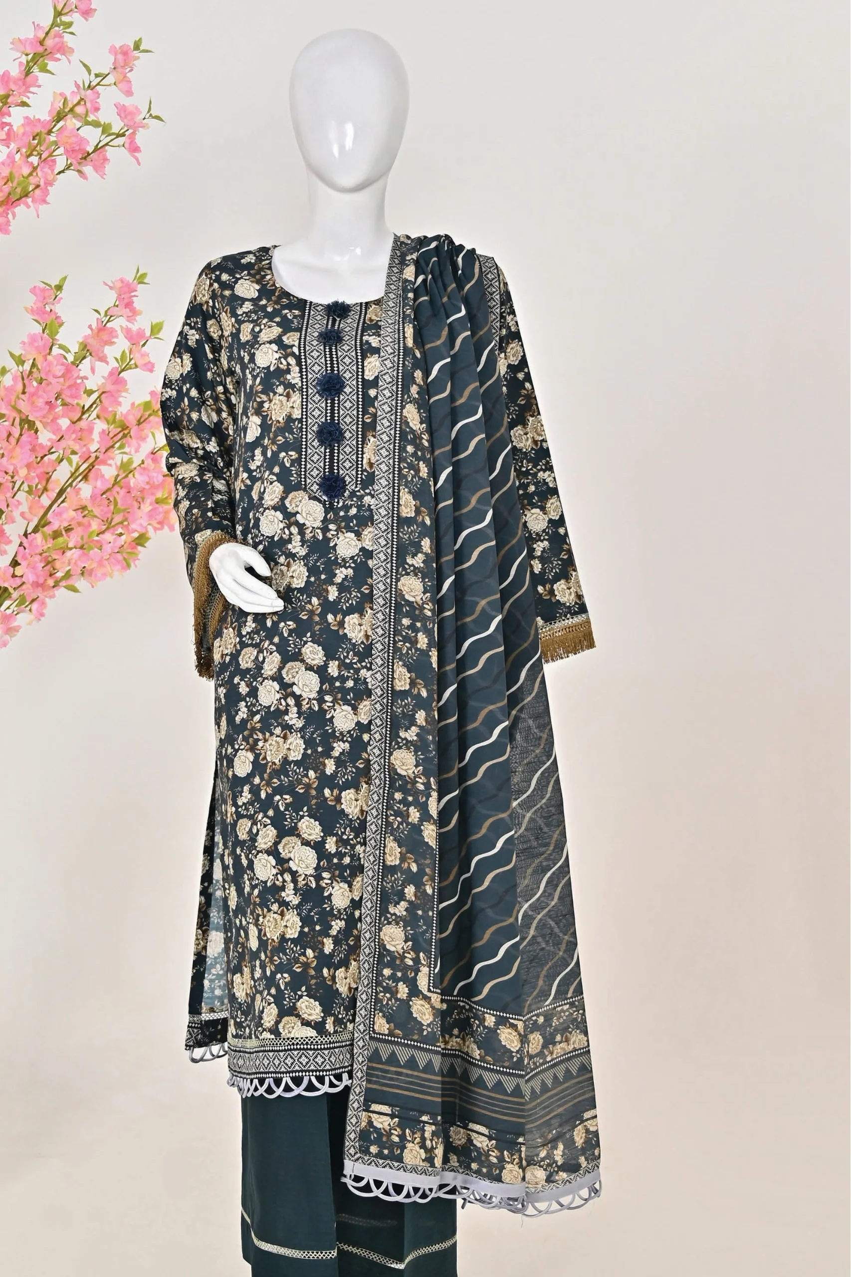 Murashe Printed Viscose 3PC - Image 3