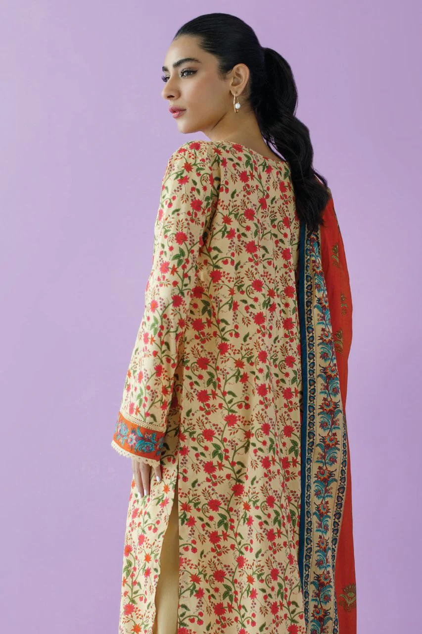 Orient Basic Printed Lawn 3PC - Image 2