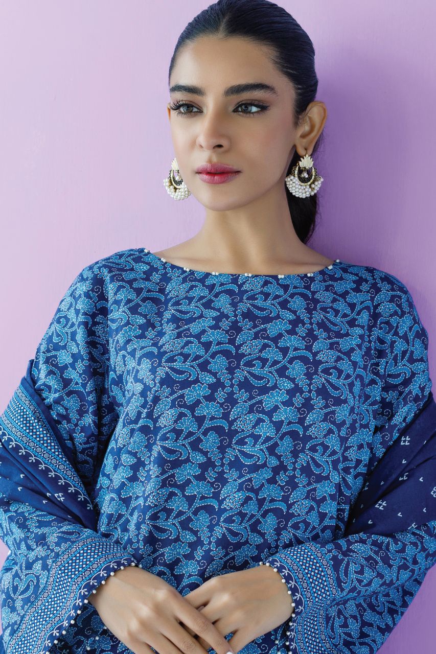 Orient Basic Printed Lawn 3PC - Image 4