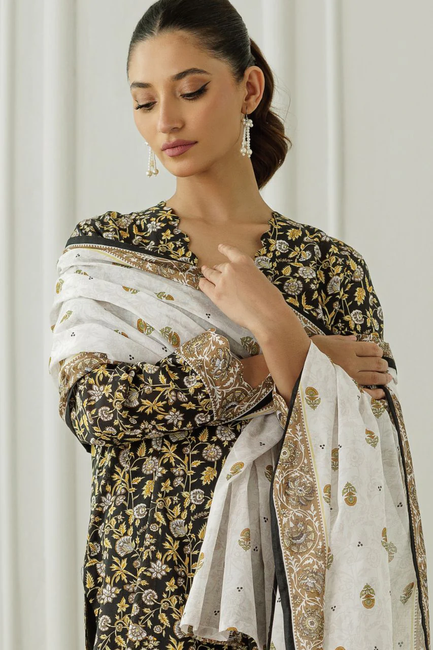 Orient Basic Printed Lawn 3PC - Image 3