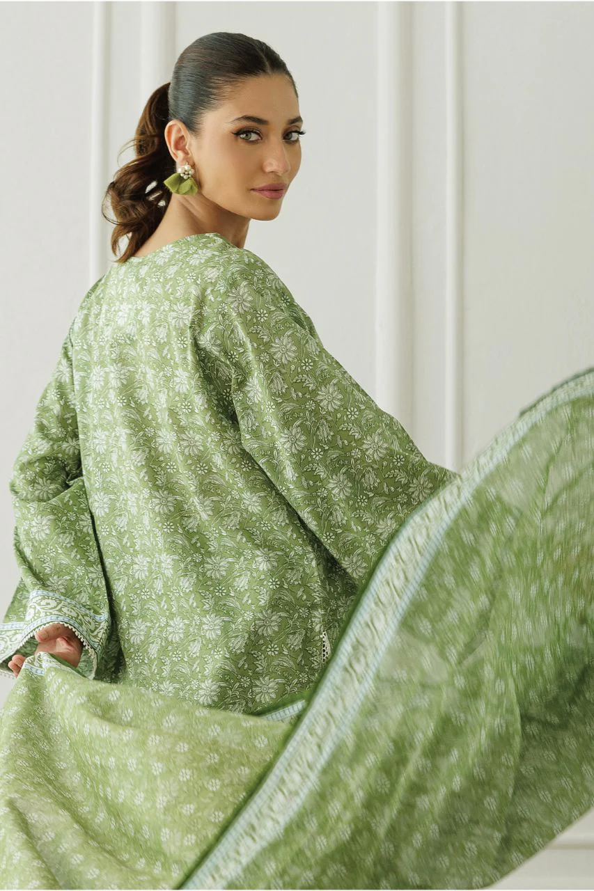 Orient Basic Printed Lawn 3PC - Image 3