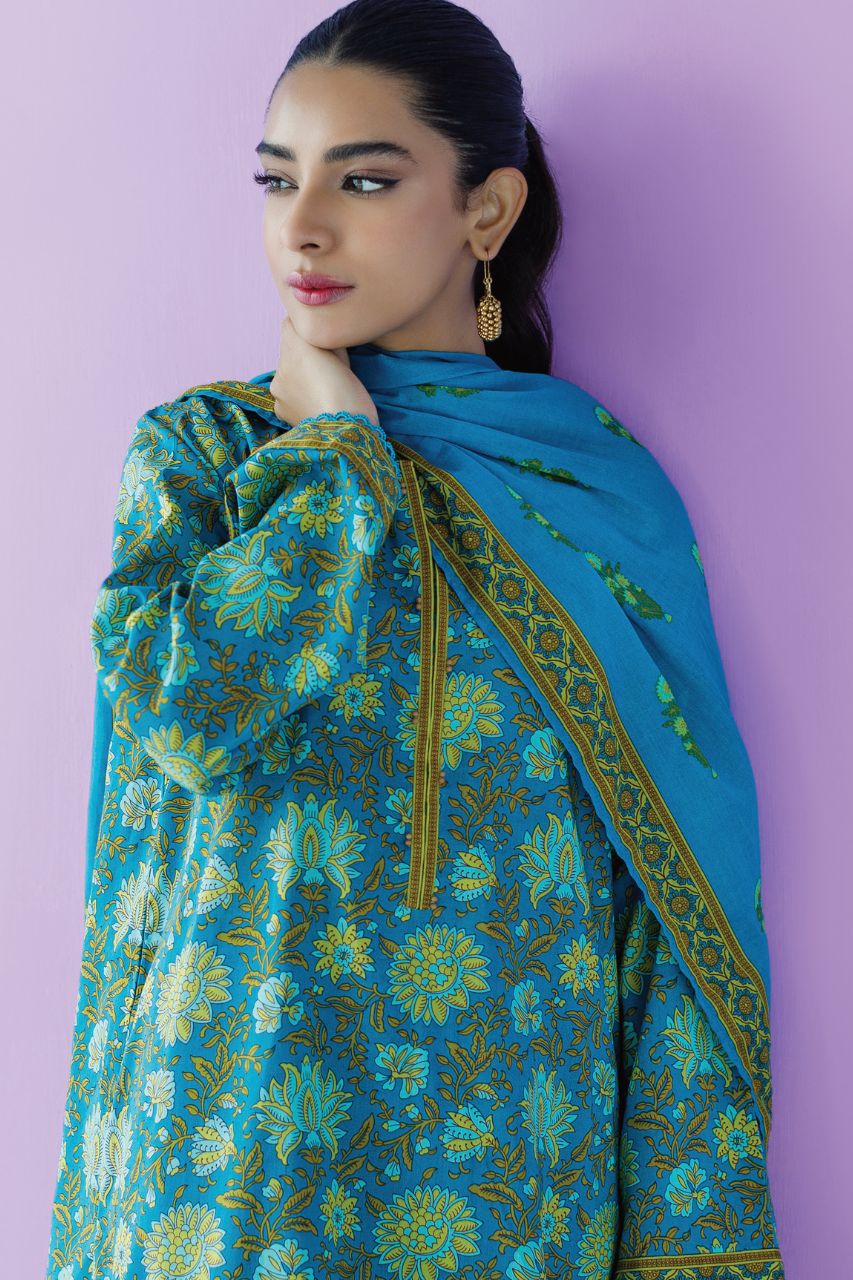 Orient Basic Printed Lawn 3PC - Image 3