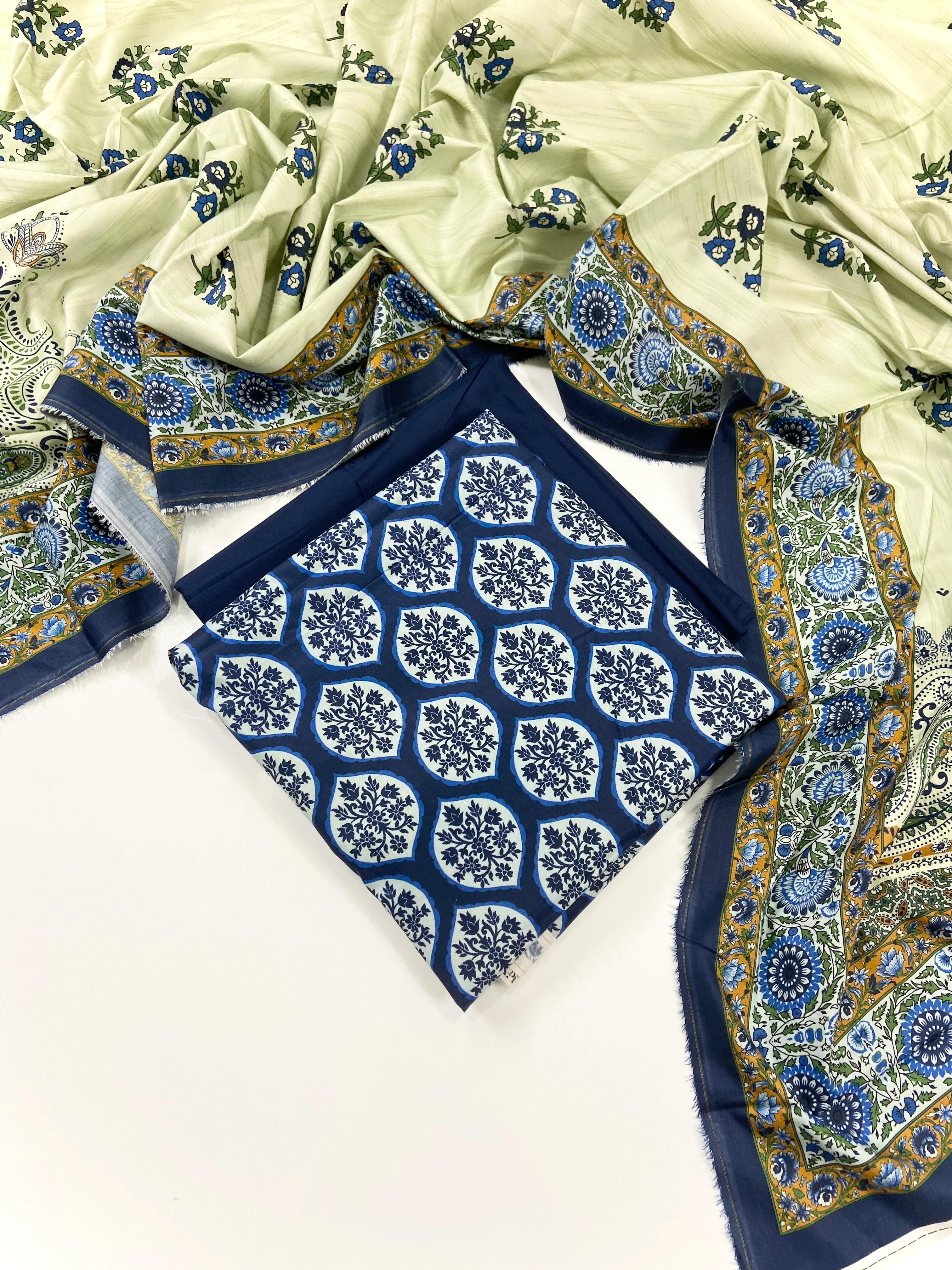 Sapphire Digital Printed Linen 3-PC