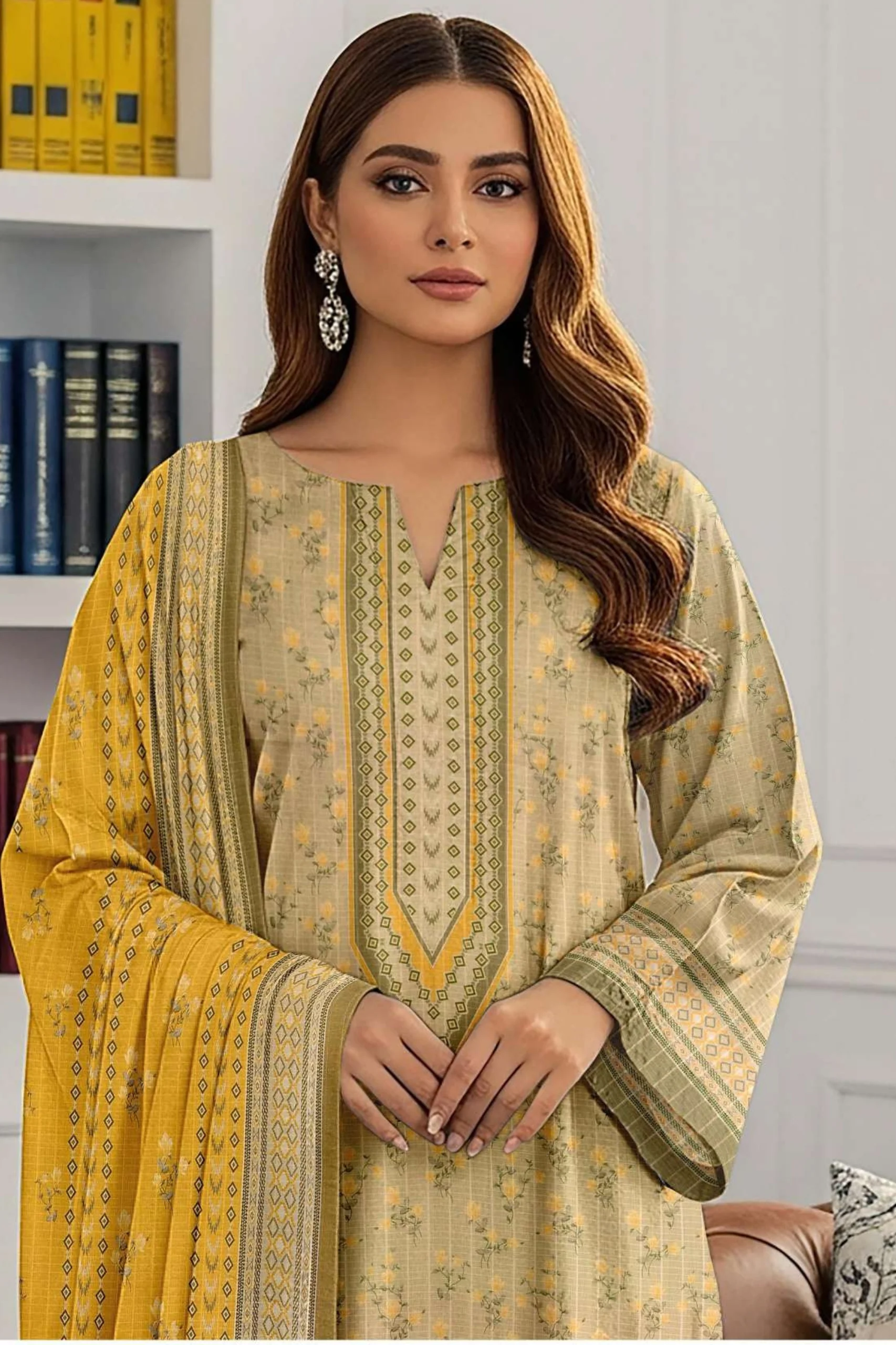 Zara Ali Printed Dobby 3PC - Image 3