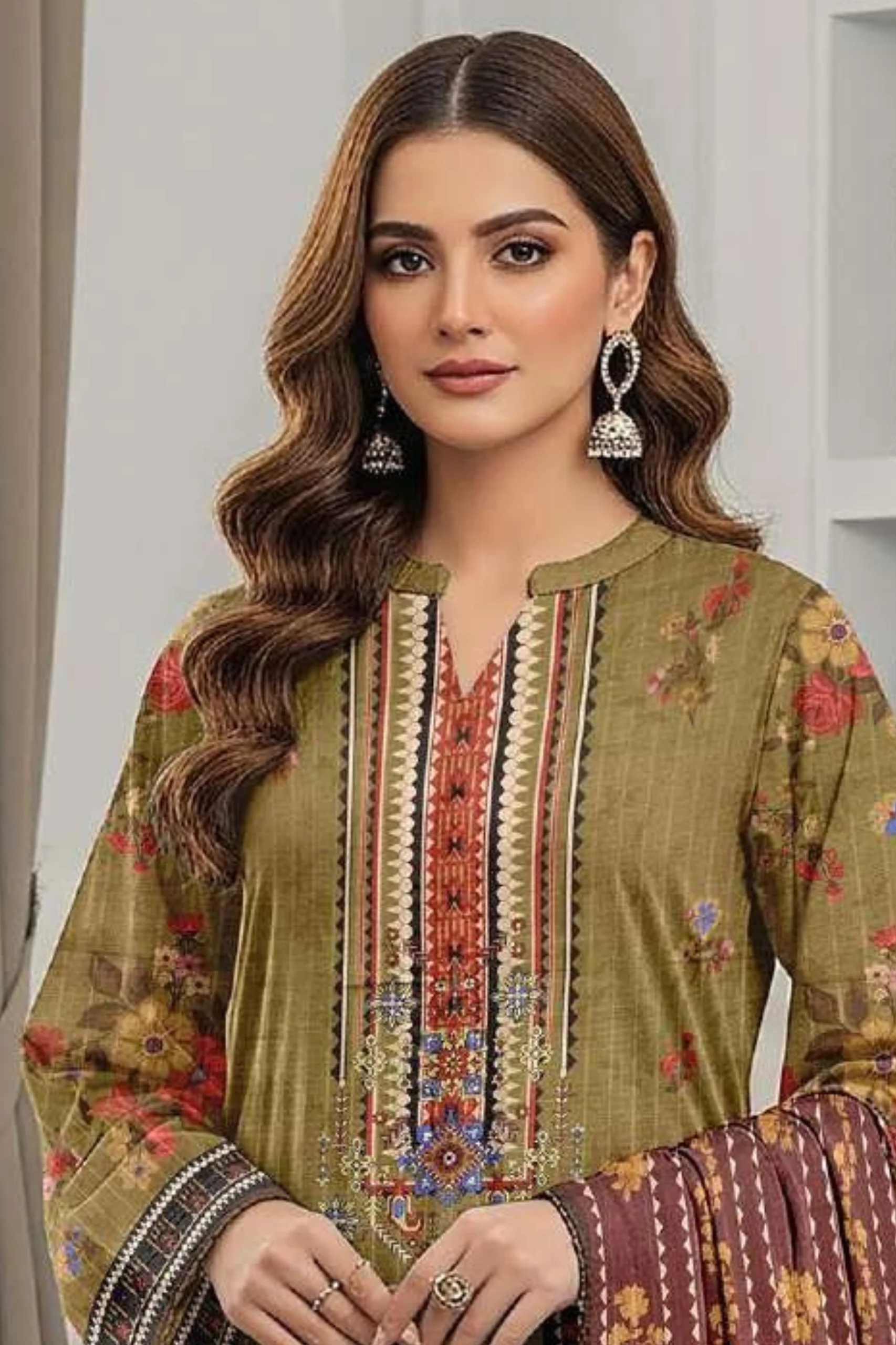 Zara Ali Printed Dobby 3PC - Image 2