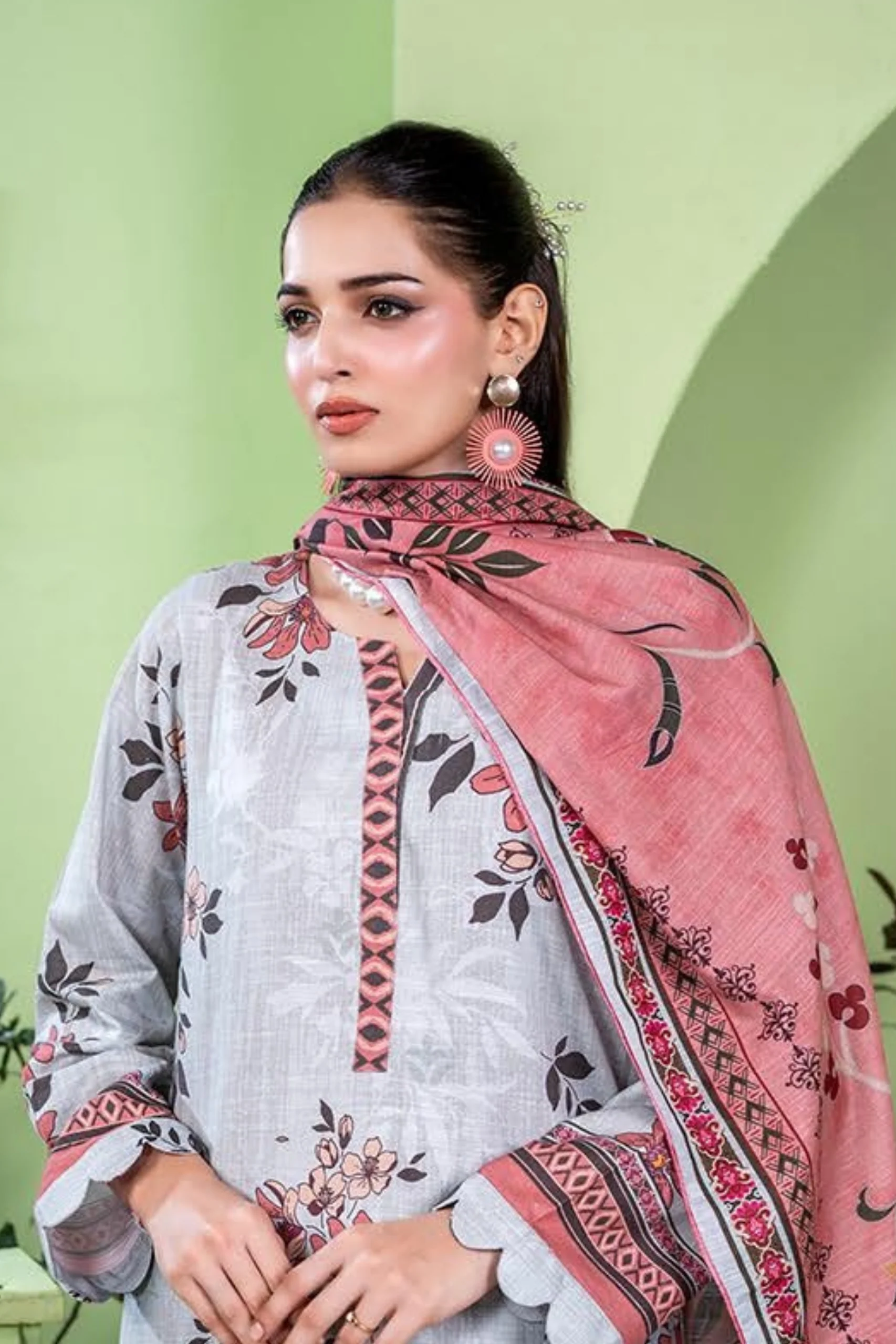 Zesh Coco AirJet Printed Khaddar 3PC - Image 2